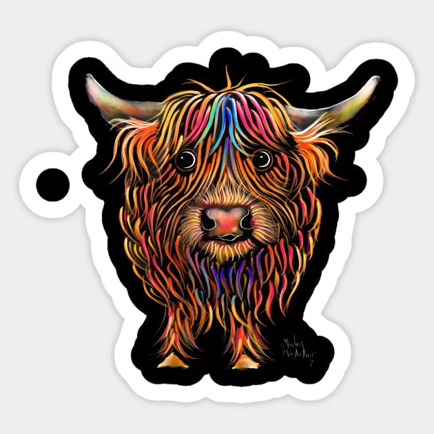 SCoTTiSH HiGHLaND CoW ' HaRoLD ' Sticker by ShirleyMac